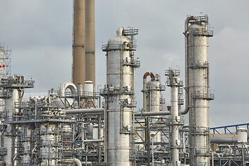 Image showing Chemical plant pipes