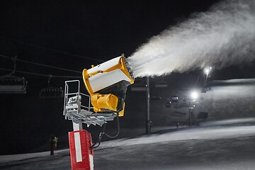 Image showing Snow making machine snow cannon