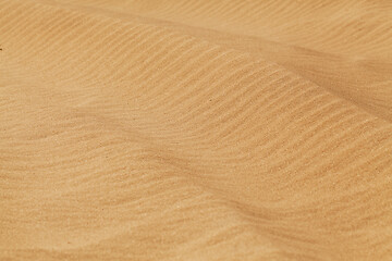 Image showing Yellow desert sand with diagonal wave patern.