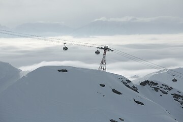 Image showing Ski resort winter landscape