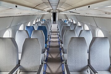 Image showing Airliner interior old seats