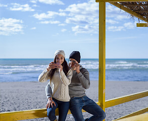 Image showing Gorgeous couple taking Selfie picture