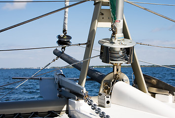 Image showing Bow of Catamaran