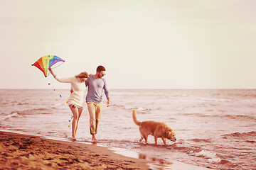 Image showing happy couple enjoying time together at beach