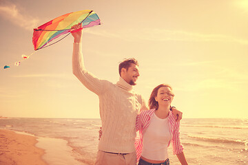 Image showing Couple enjoying time together at beach