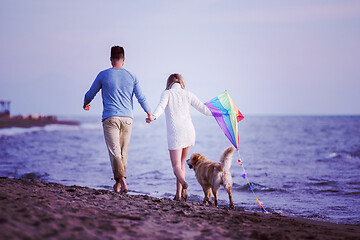 Image showing happy couple enjoying time together at beach