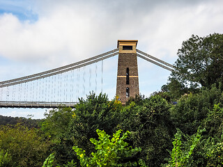 Image showing HDR Clifton Suspension Bridge in Bristol