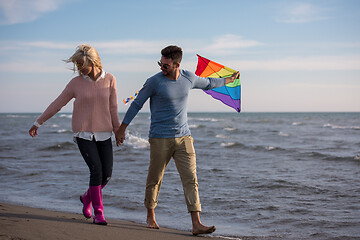 Image showing Couple enjoying time together at beach