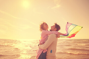 Image showing Couple enjoying time together at beach