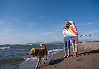 Image showing happy couple enjoying time together at beach