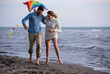 Image showing Couple enjoying time together at beach