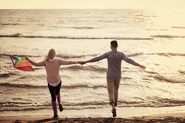 Image showing Couple enjoying time together at beach