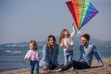 Image showing happy family enjoying vecation during autumn day