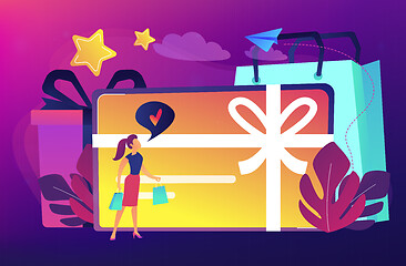 Image showing Gift card concept vector illustration.