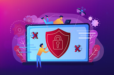 Image showing Antivirus software concept vector illustration.