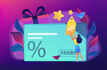 Image showing Discount and loyalty card concept vector illustration.