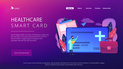 Image showing Healthcare smart card concept vector illustration.