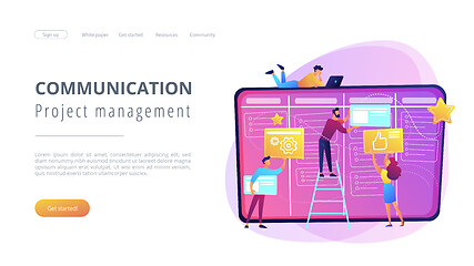 Image showing Kanban board concept vector illustration.