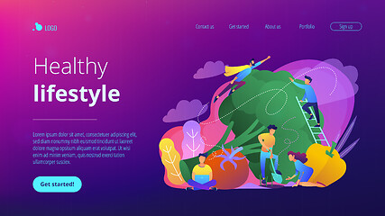 Image showing Healthy lifestyle landing page.