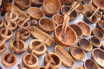 Image showing wooden souvenirs