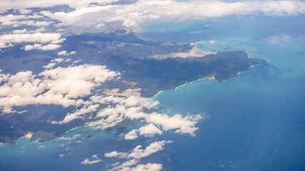 Image showing flight over New Zealand south island