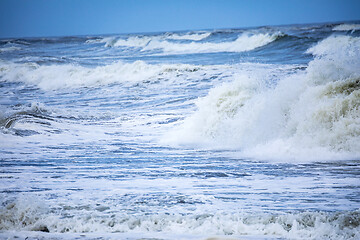 Image showing stormy ocean scenery background