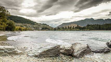 Image showing scenery at Lake Te Anau, New Zealand