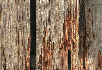 Image showing rundown wooden planks