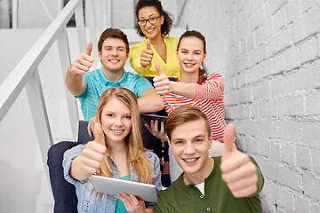 Image showing high school students with tablet computers