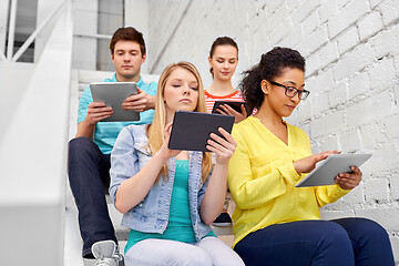 Image showing high school students with tablet computers