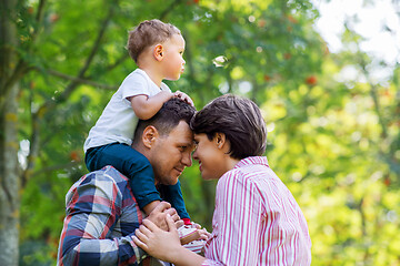 Image showing happy family at summer park