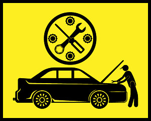 Image showing car service and repair sign