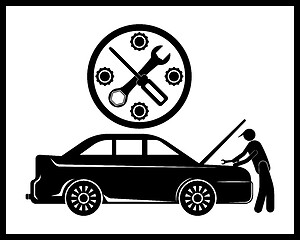 Image showing garage maintenance and car repair