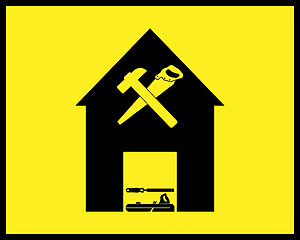 Image showing house repair icon with tool