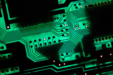 Image showing Circuit board electronics technology closeup