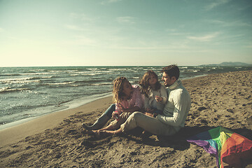 Image showing family enjoying vecation during autumn day