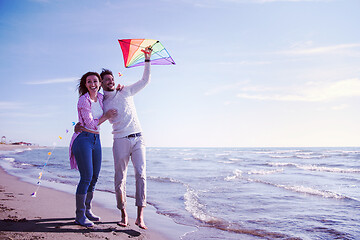 Image showing Couple enjoying time together at beach