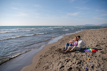 Image showing young couple enjoying time together at beach
