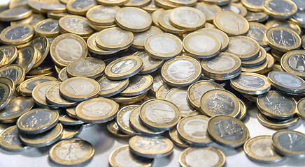 Image showing lots of euro coins