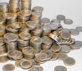 Image showing lots of euro coins