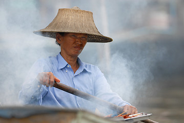 Image showing barbecue on the river