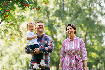 Image showing happy family at summer park