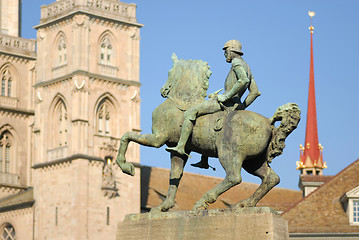 Image showing hermann haller statue in zurich