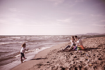 Image showing family enjoying vecation during autumn day