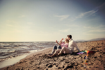 Image showing young couple enjoying time together at beach