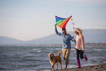 Image showing happy couple enjoying time together at beach