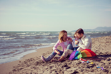 Image showing family enjoying vecation during autumn day