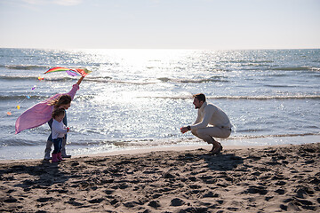 Image showing happy family enjoying vecation during autumn day