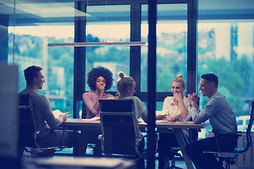 Image showing Business Team At A Meeting at modern office building