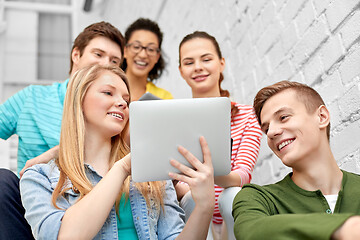 Image showing high school students with tablet computers